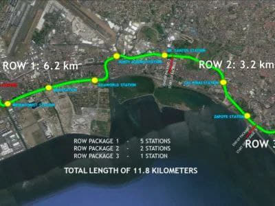 当地时间10月10日，首都区轻轨一号线(LRT-1)运营商马尼拉轻轨公...